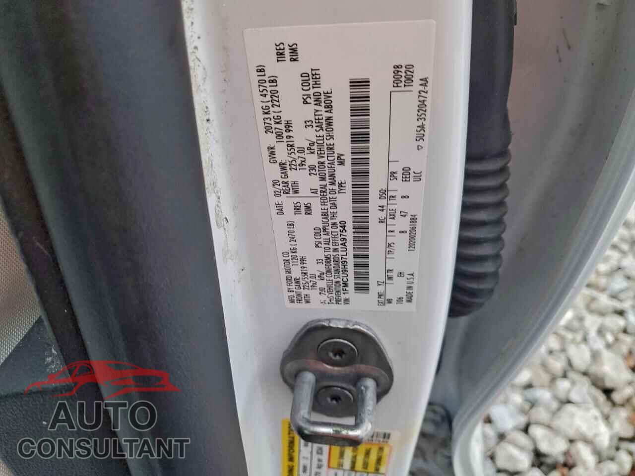 FORD ESCAPE 2020 - 1FMCU9H97LUA97540