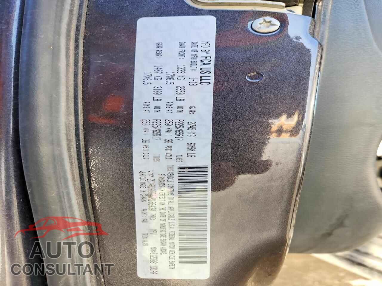 DODGE CARAVAN 2018 - 2C4RDGEG2JR196430