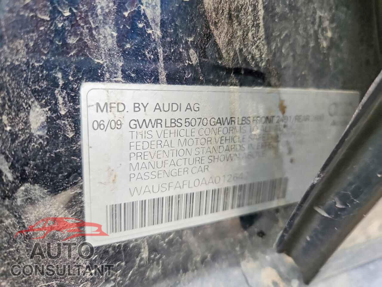 AUDI A4 2010 - WAUSFAFL0AA012642