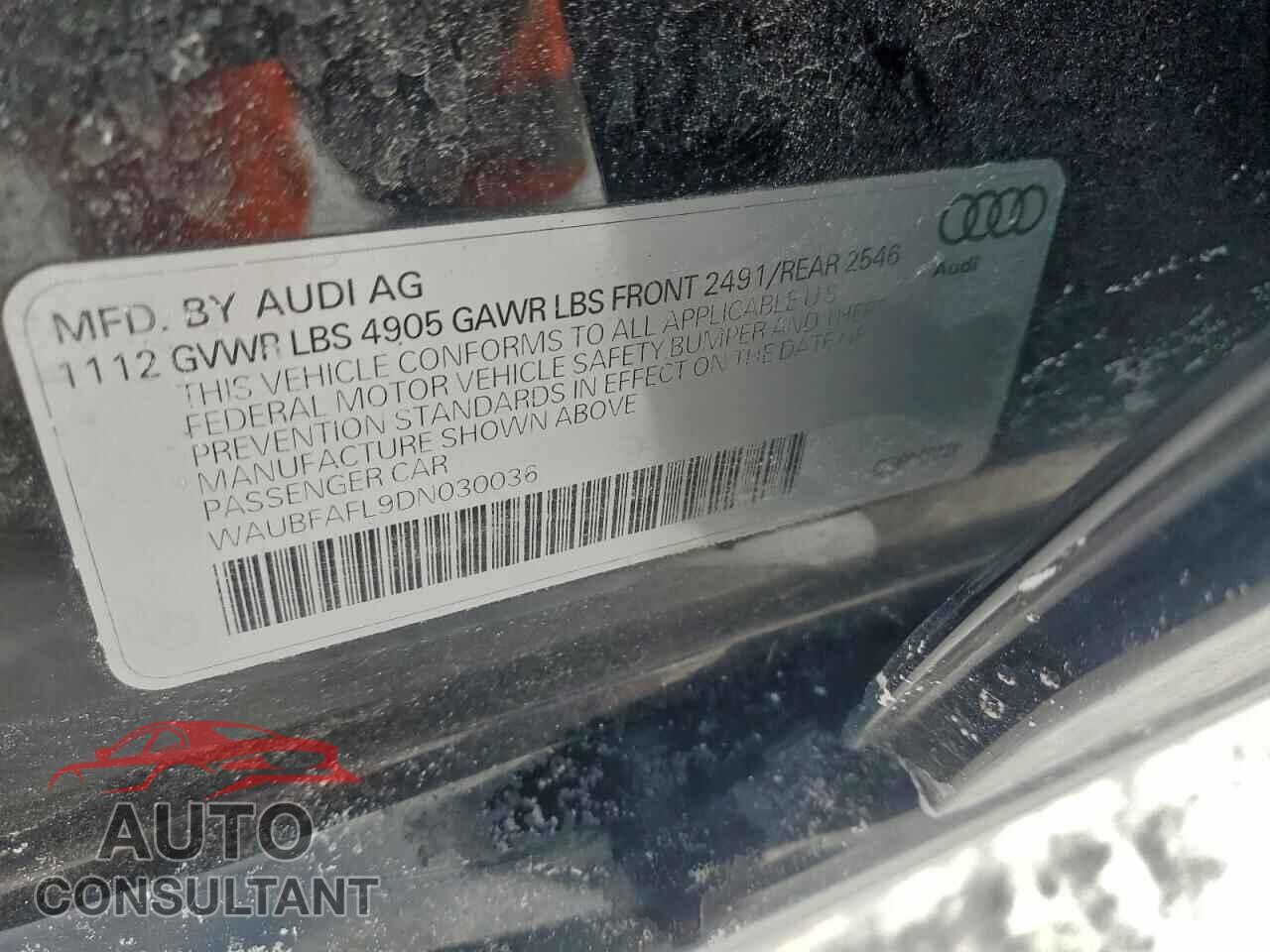 AUDI A4 2013 - WAUBFAFL9DN030036