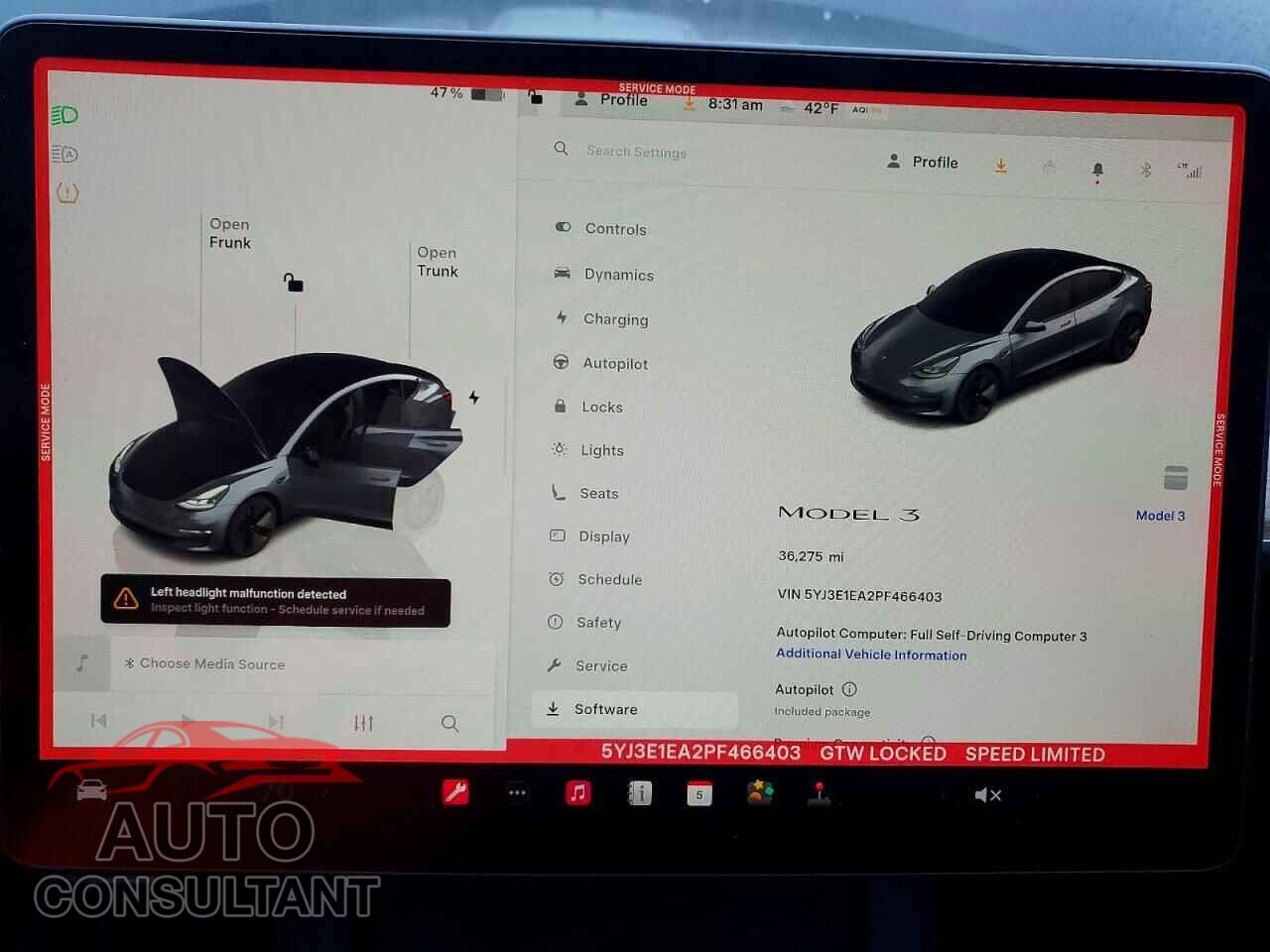 TESLA MODEL 3 2023 - 5YJ3E1EA2PF466403