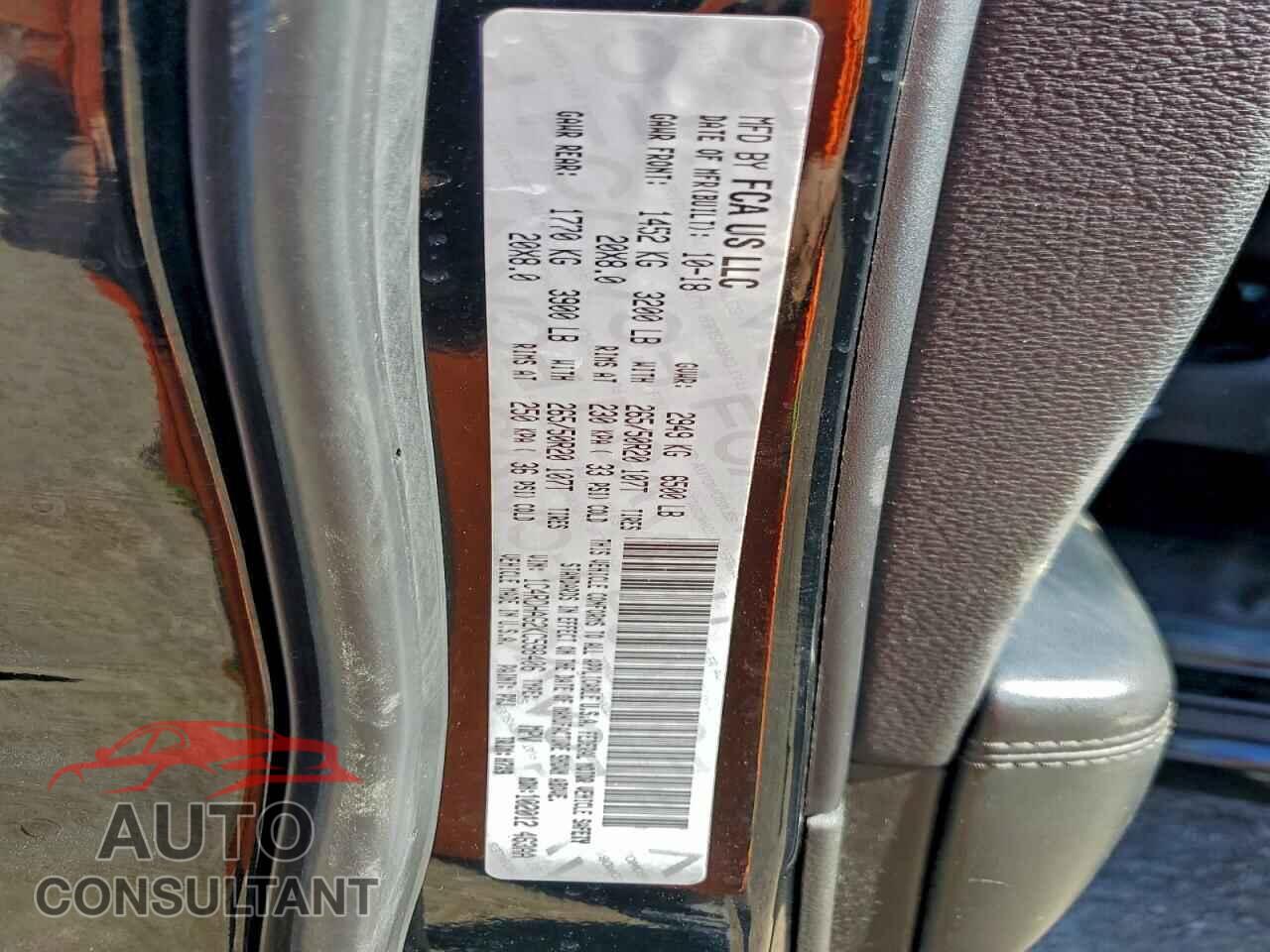 DODGE DURANGO 2019 - 1C4RDHAG2KC598406