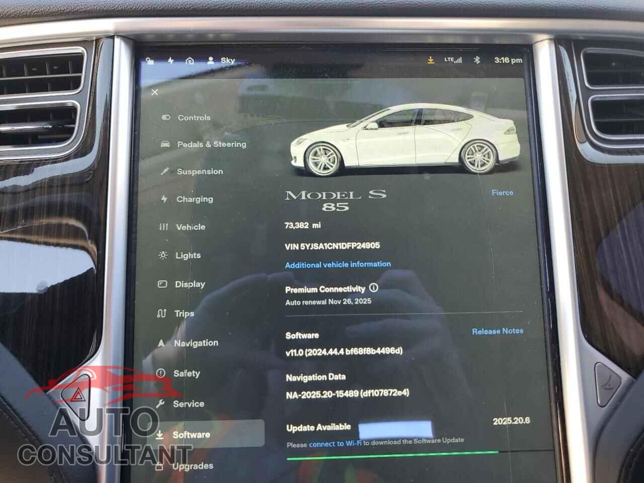 TESLA MODEL S 2013 - 5YJSA1CN1DFP24905