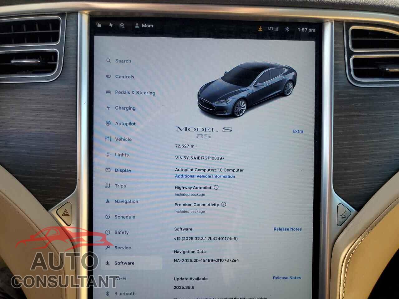 TESLA MODEL S 2016 - 5YJSA1E17GF123397
