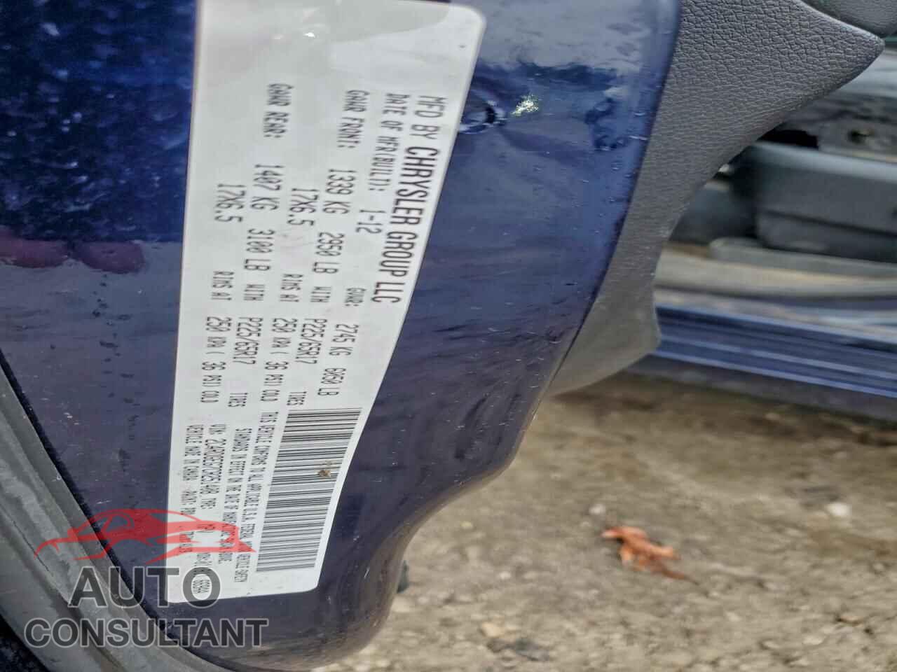 DODGE CARAVAN 2012 - 2C4RDGEG7CR251408