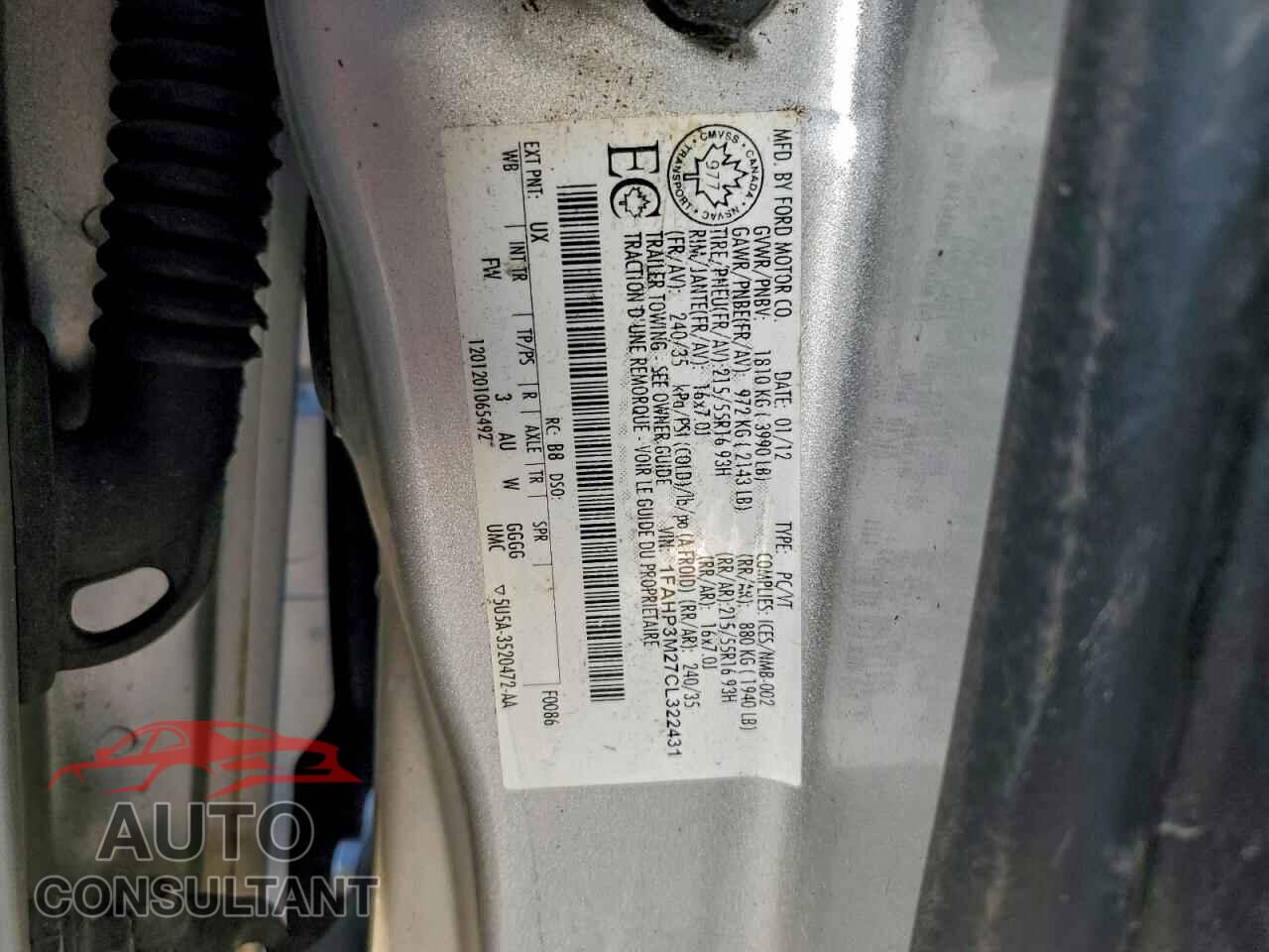 FORD FOCUS 2012 - 1FAHP3M27CL322431