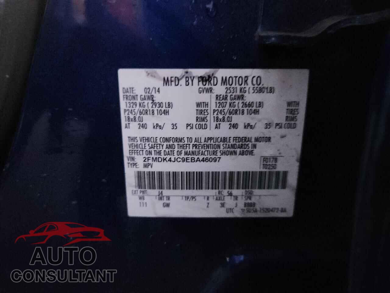 FORD EDGE 2014 - 2FMDK4JC9EBA46097