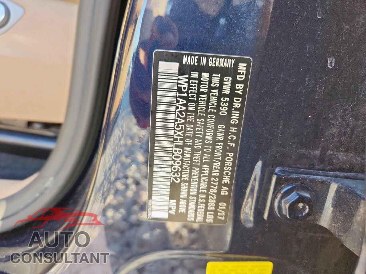 PORSCHE MACAN 2017 - WP1AA2A5XHLB09632