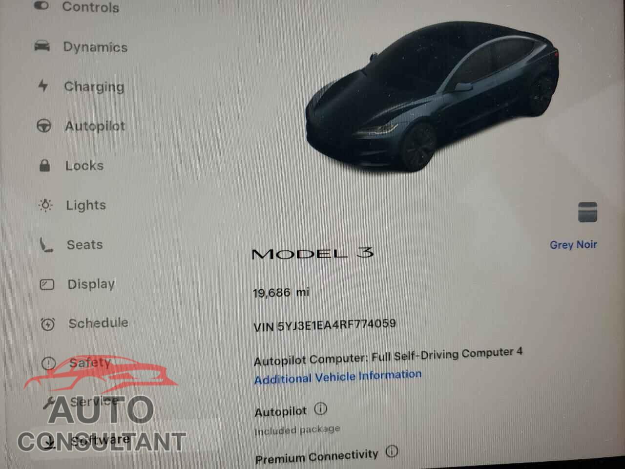 TESLA MODEL 3 2024 - 5YJ3E1EA4RF774059