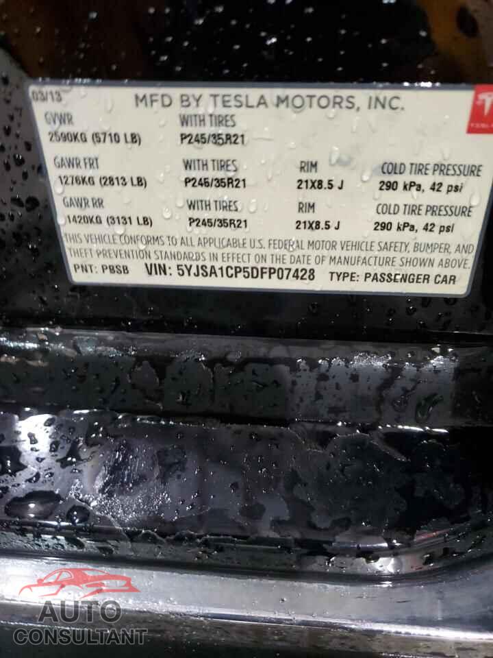 TESLA MODEL S 2013 - 5YJSA1CP5DFP07428