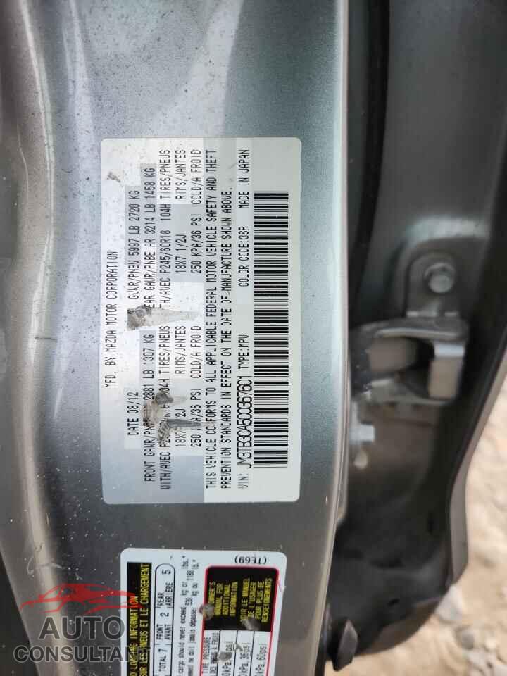 MAZDA CX-9 2012 - JM3TB3CA5C0367601