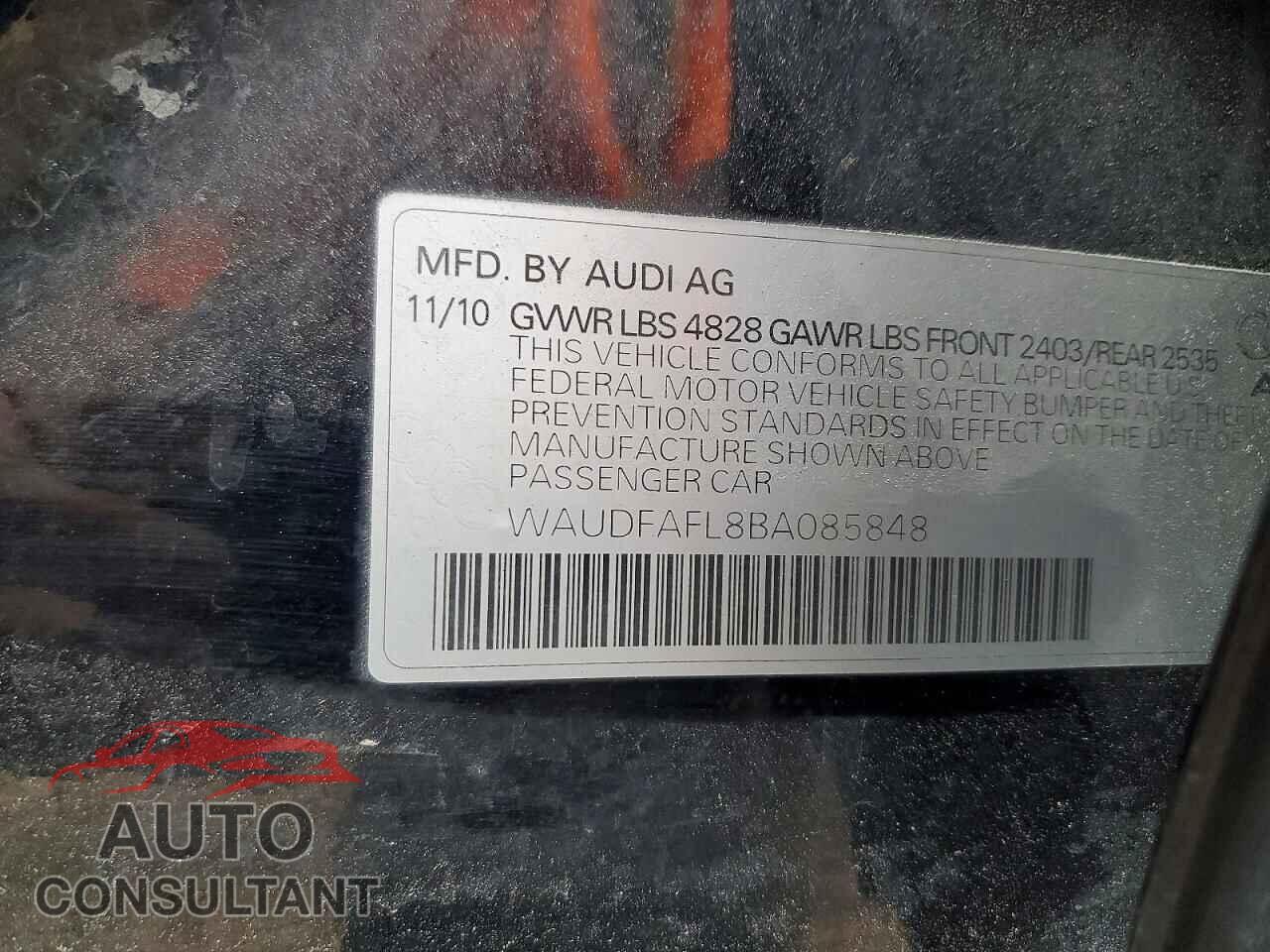 AUDI A4 2011 - WAUDFAFL8BA085848