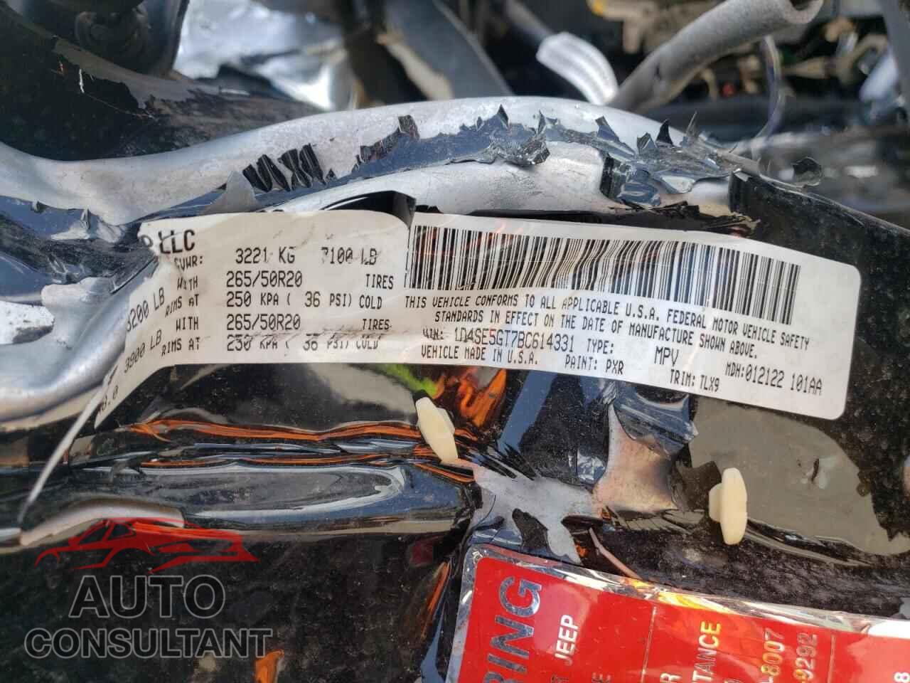 DODGE DURANGO 2011 - 1D4SE5GT7BC614331