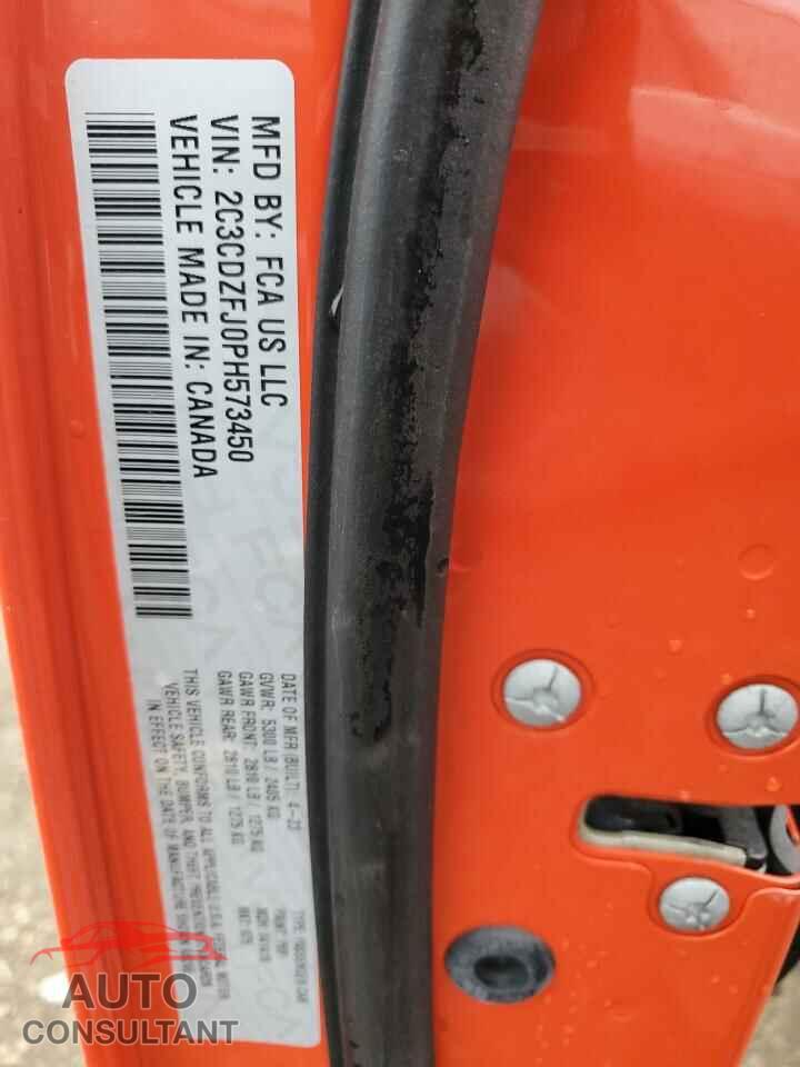 DODGE CHALLENGER 2023 - 2C3CDZFJ0PH573450