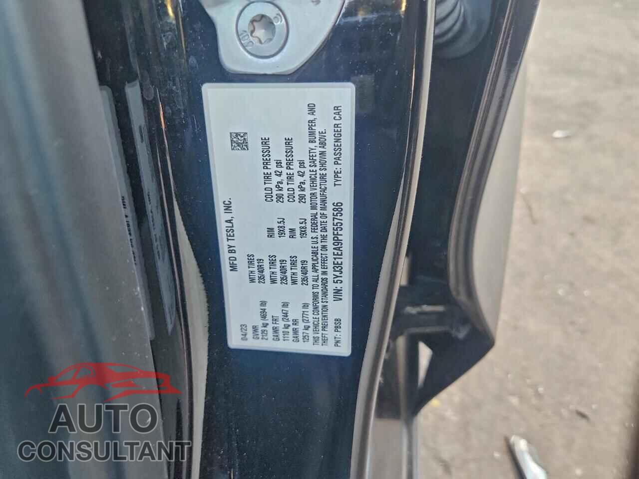 TESLA MODEL 3 2023 - 5YJ3E1EA9PF557586