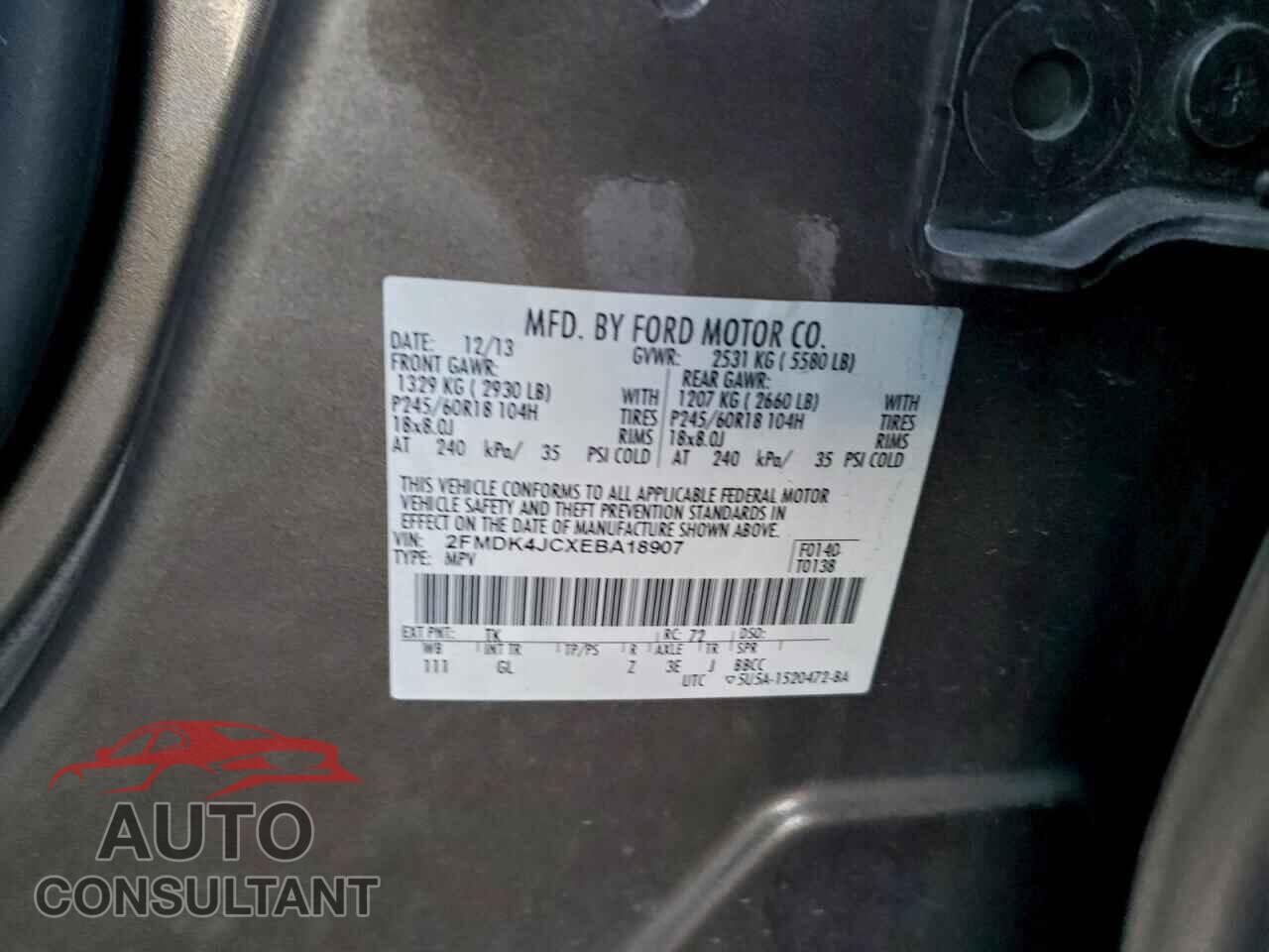 FORD EDGE 2014 - 2FMDK4JCXEBA18907