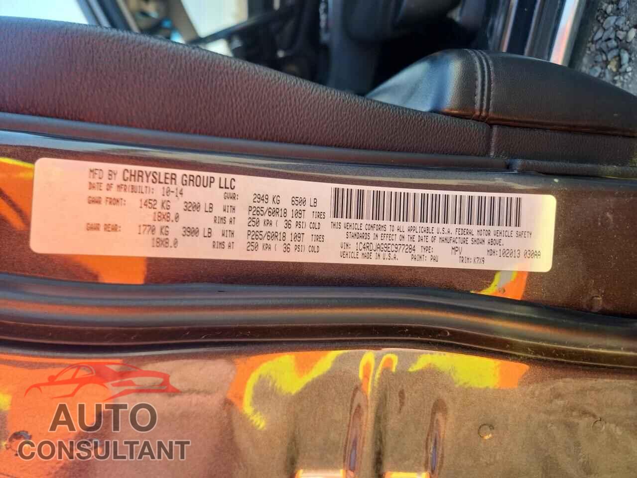 DODGE DURANGO 2014 - 1C4RDJAG9EC977284