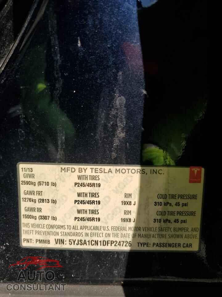 TESLA MODEL S 2013 - 5YJSA1CN1DFP24726