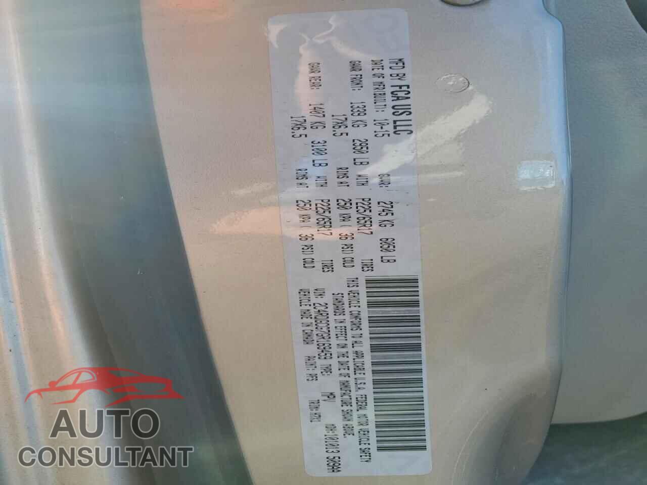 DODGE CARAVAN 2016 - 2C4RDGCG7GR169459