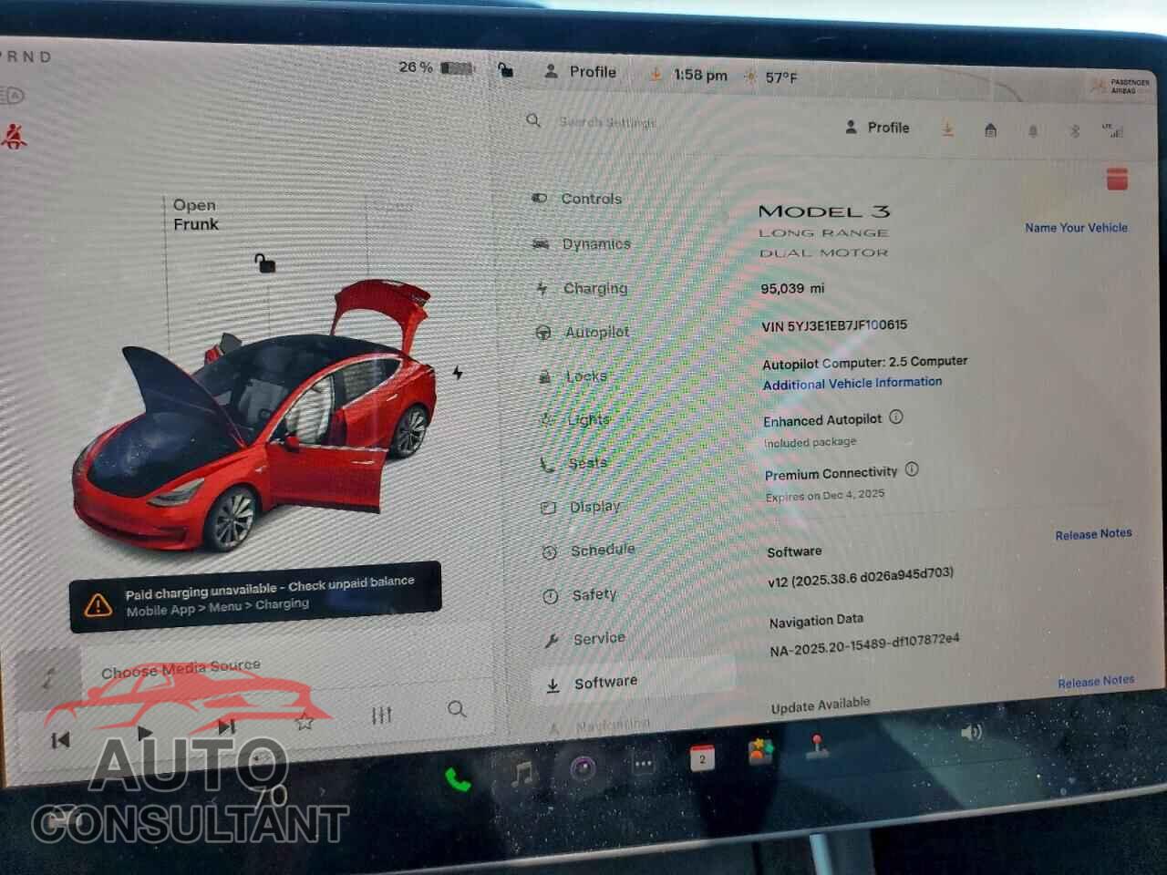 TESLA MODEL 3 2018 - 5YJ3E1EB7JF100615