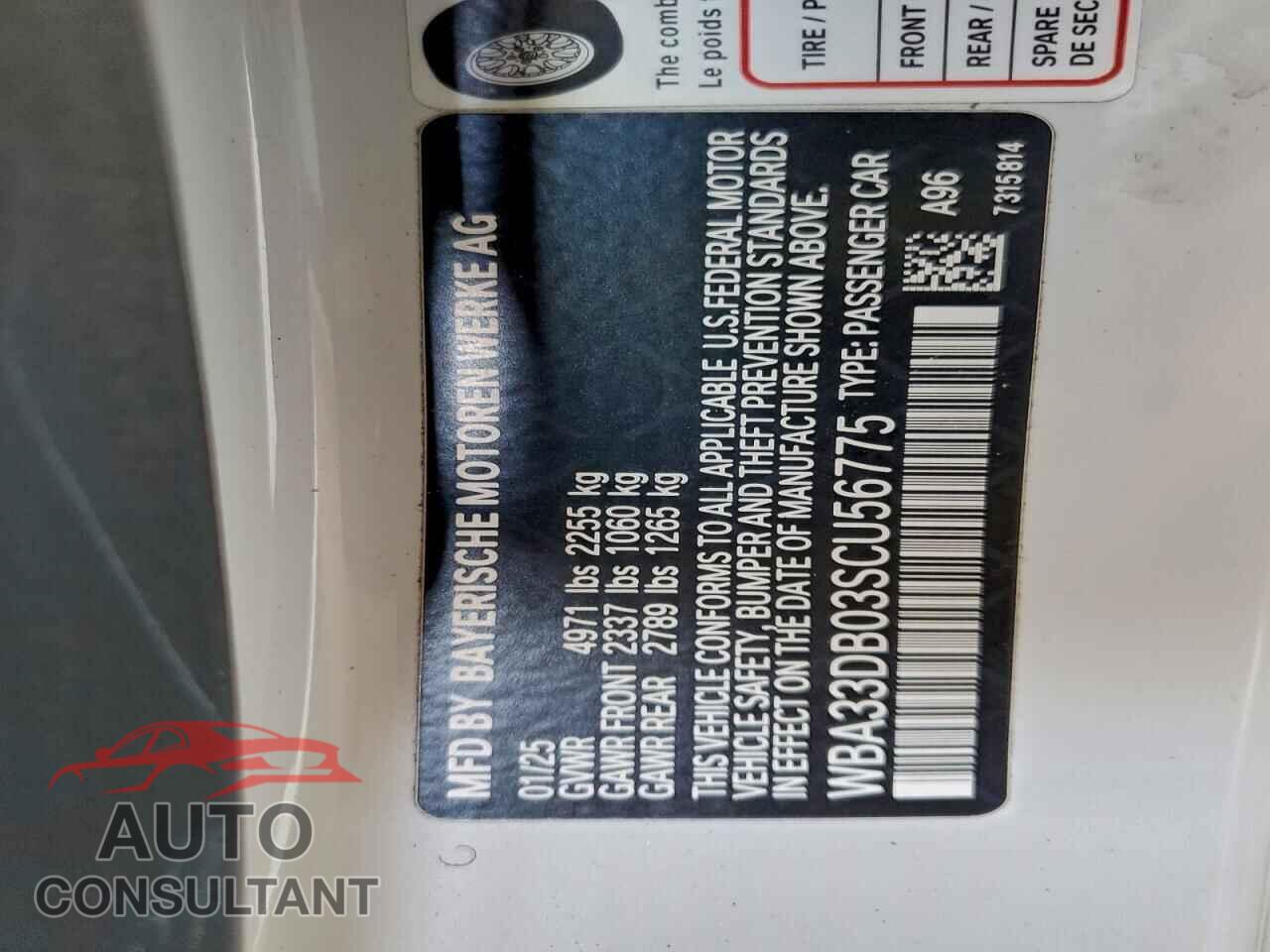 BMW 4 SERIES 2025 - WBA33DB03SCU56775