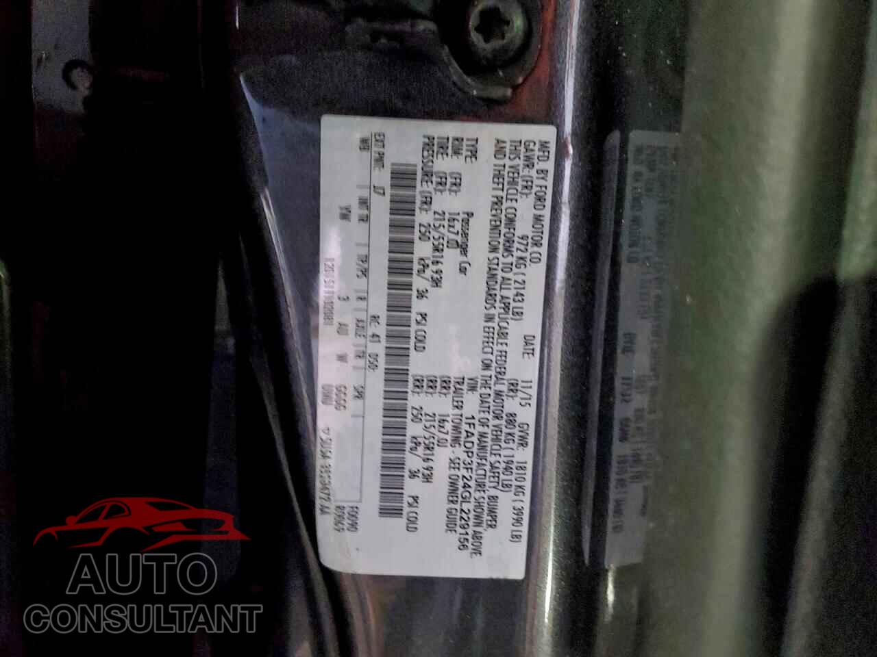 FORD FOCUS 2016 - 1FADP3F24GL229156