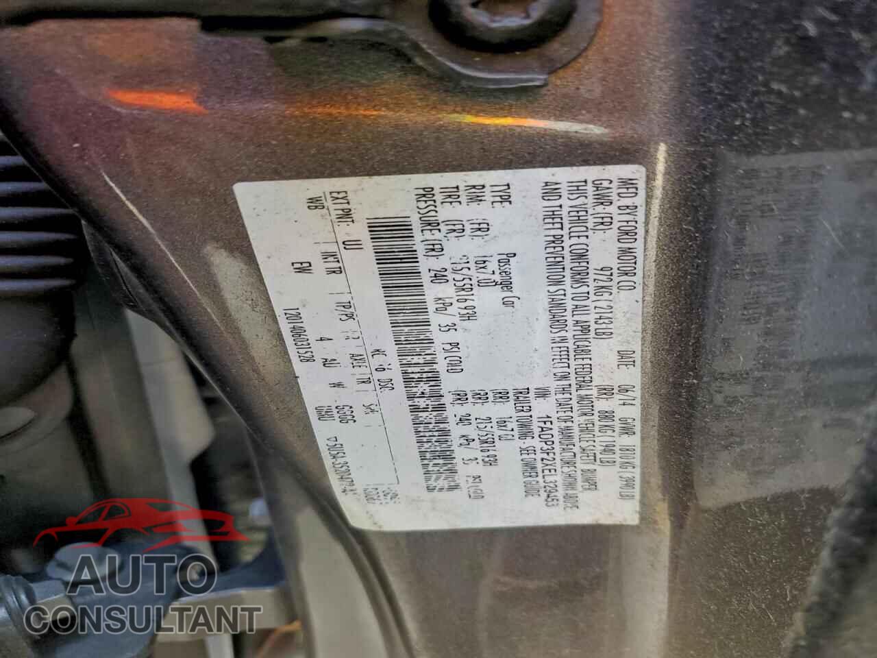 FORD FOCUS 2014 - 1FADP3F2XEL329453