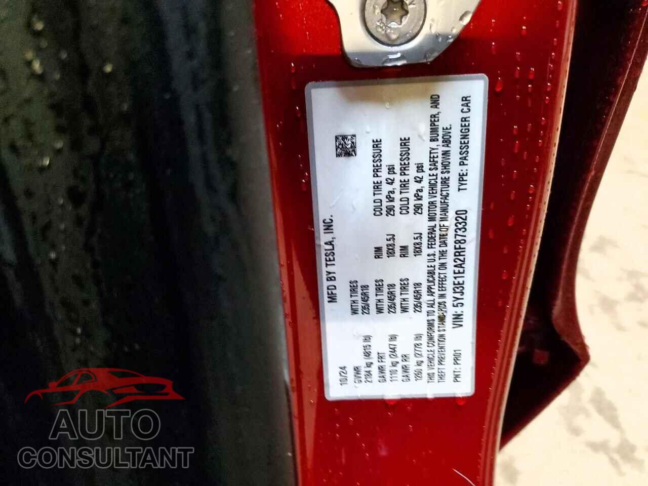 TESLA MODEL 3 2024 - 5YJ3E1EA2RF873320