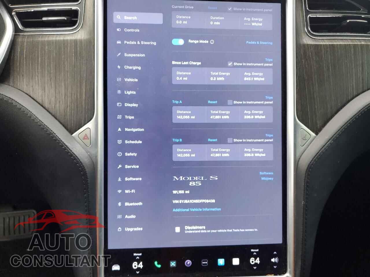 TESLA MODEL S 2013 - 5YJSA1CN5DFP09436