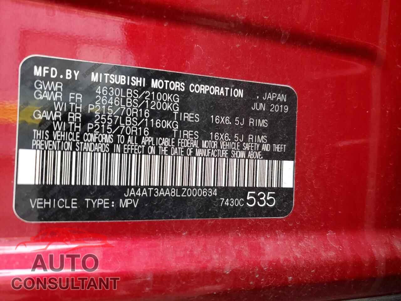 MITSUBISHI ECLIPSE 2020 - JA4AT3AA8LZ000634