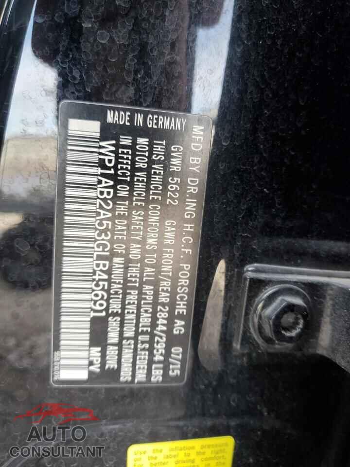 PORSCHE MACAN 2016 - WP1AB2A53GLB45691