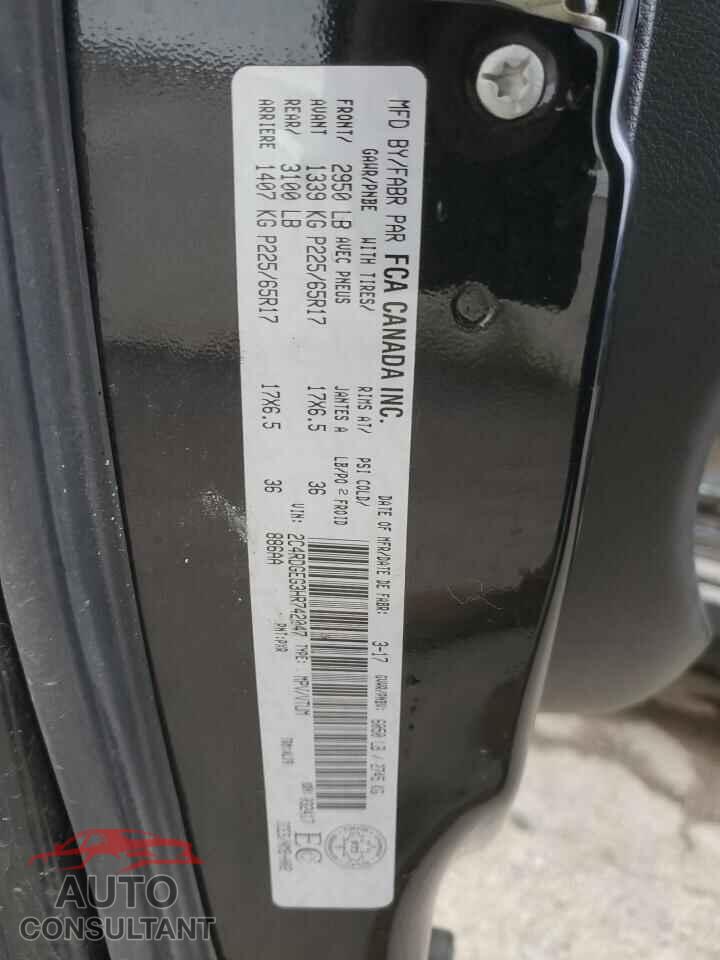DODGE CARAVAN 2017 - 2C4RDGEG3HR742047