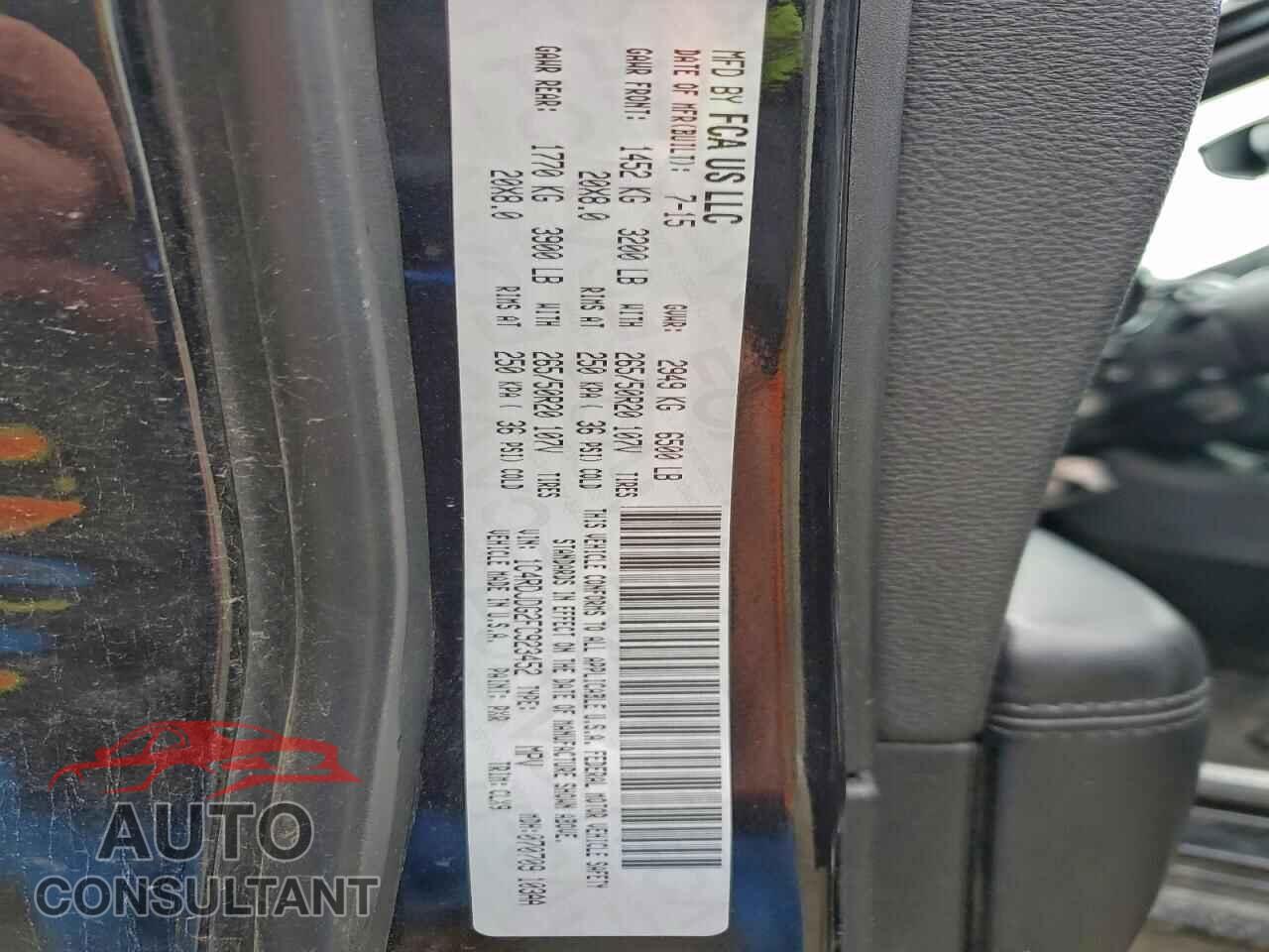 DODGE DURANGO 2015 - 1C4RDJDG2FC923452