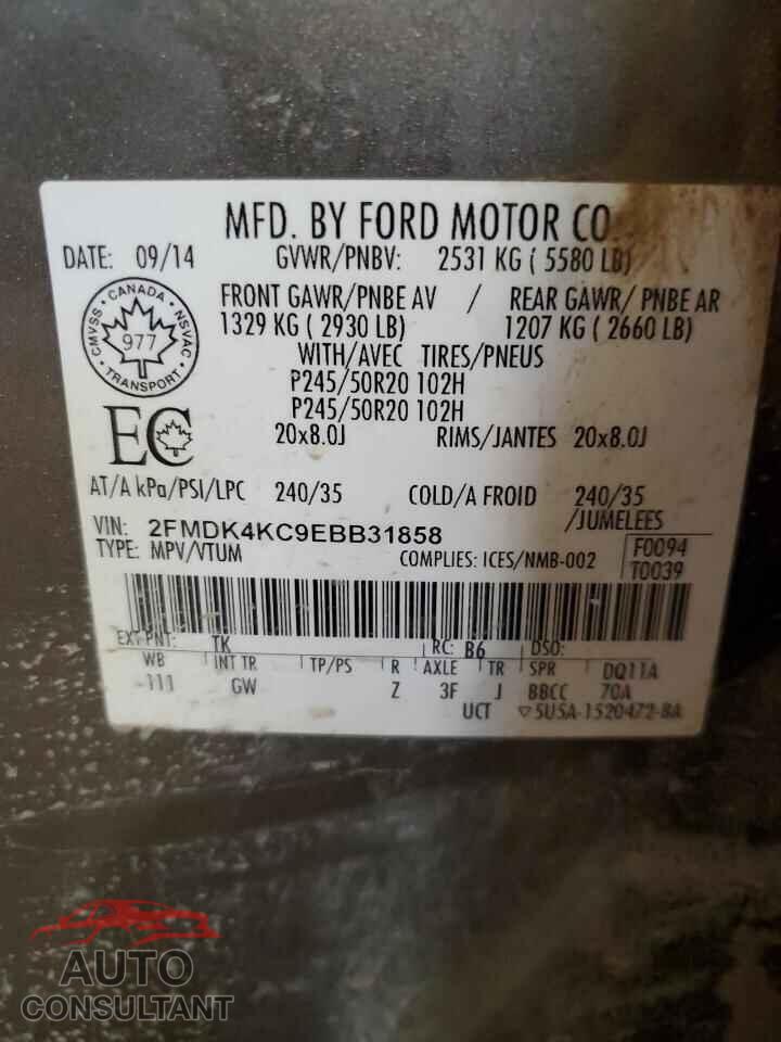 FORD EDGE 2014 - 2FMDK4KC9EBB31858
