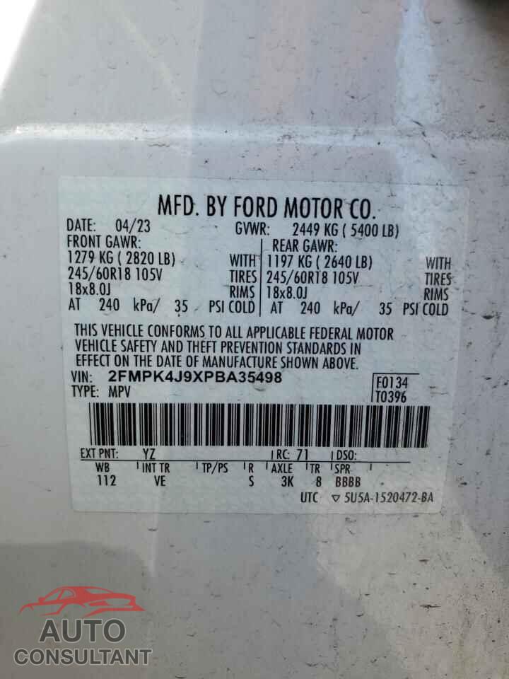 FORD EDGE 2023 - 2FMPK4J9XPBA35498