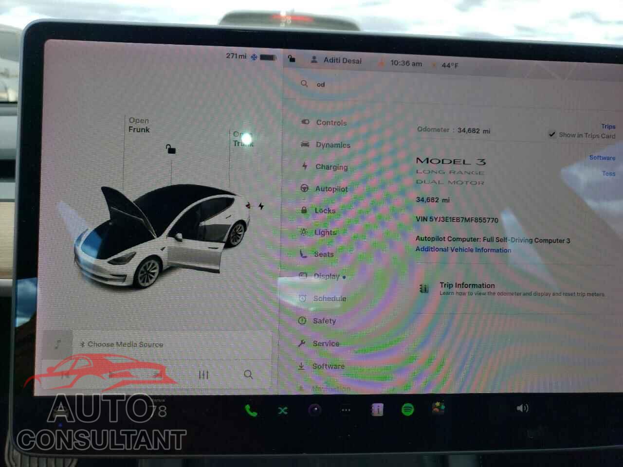 TESLA MODEL 3 2021 - 5YJ3E1EB7MF855770