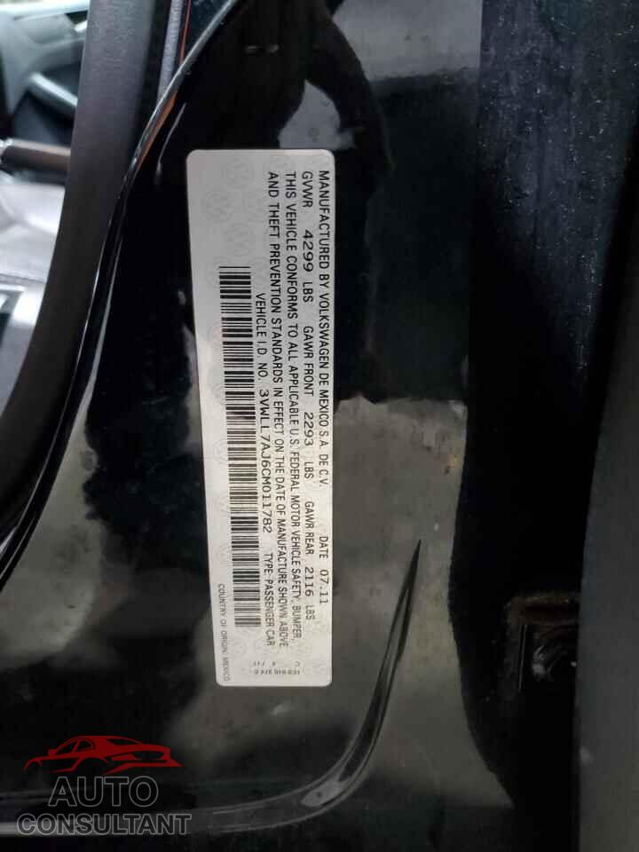 VOLKSWAGEN JETTA 2012 - 3VWLL7AJ6CM011782