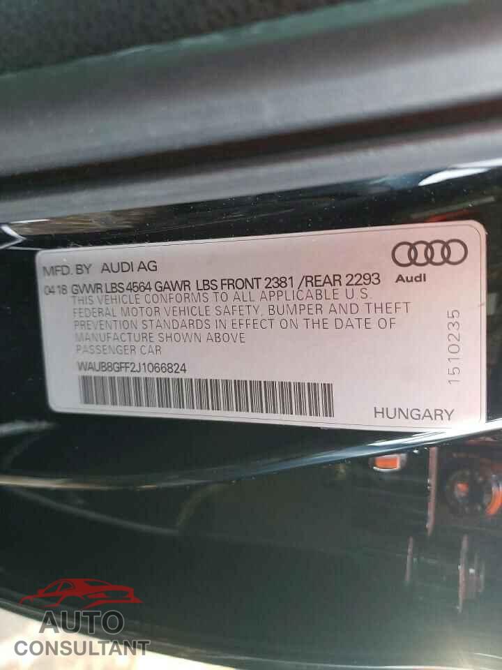 AUDI A3 2018 - WAUB8GFF2J1066824