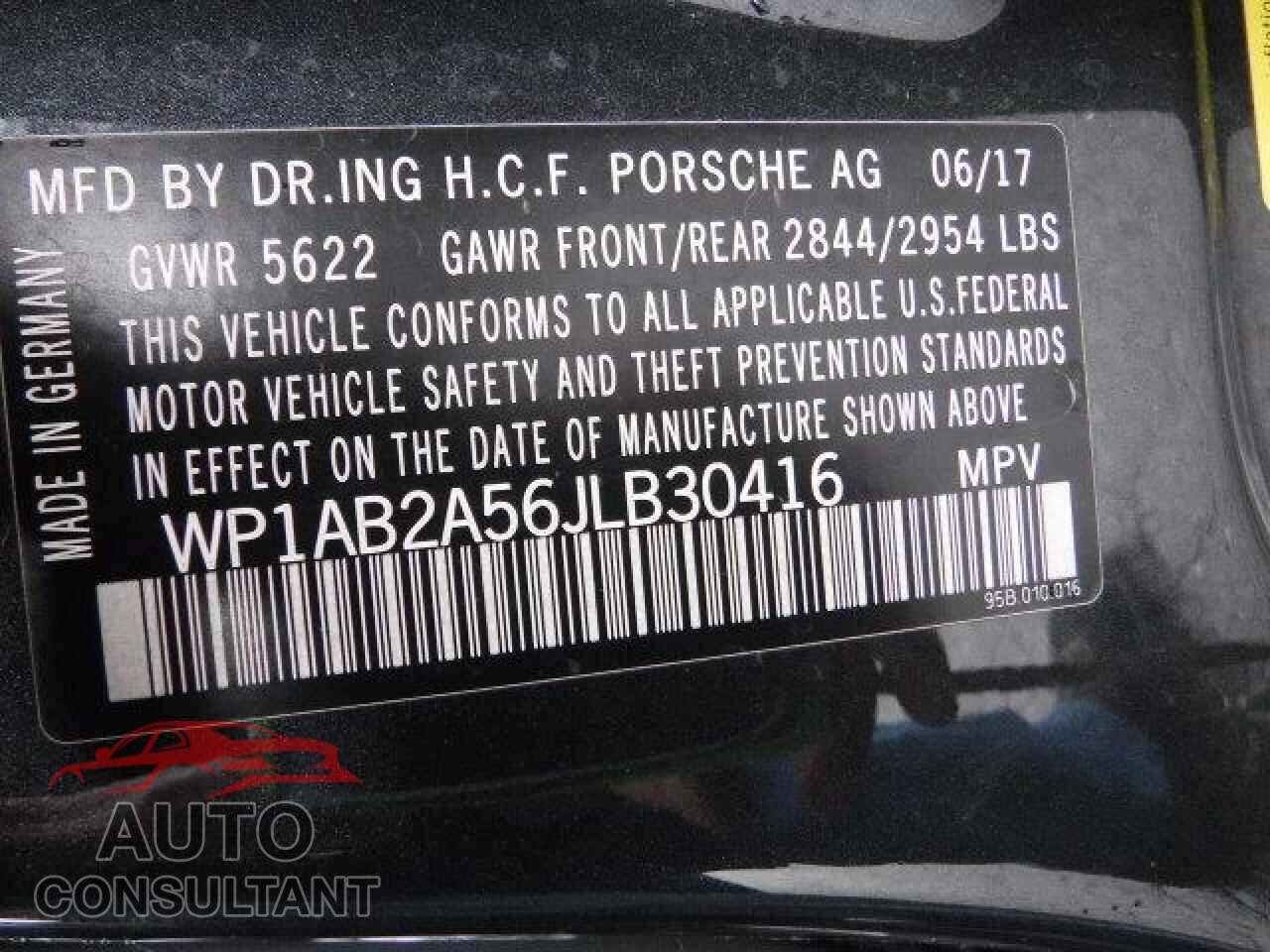 PORSCHE MACAN 2018 - WP1AB2A56JLB30416