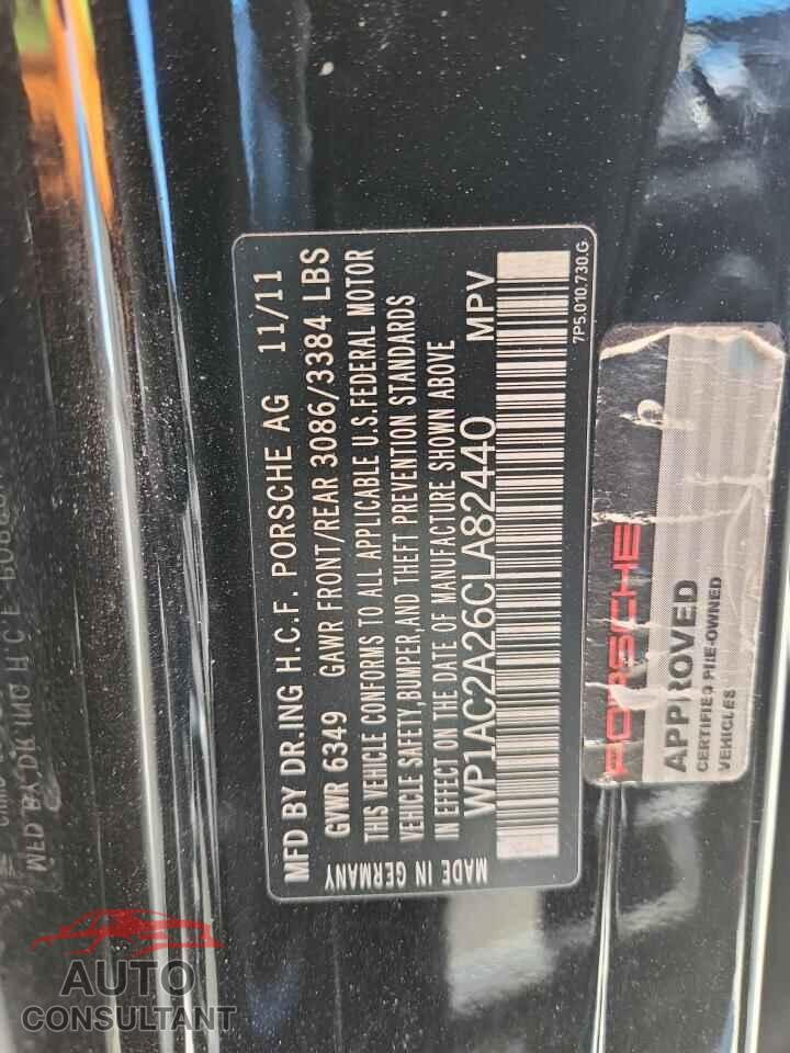 PORSCHE CAYENNE 2012 - WP1AC2A26CLA82440