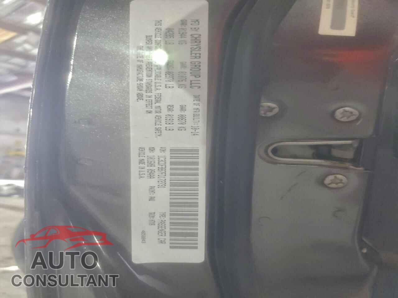 DODGE DART 2015 - 1C3CDFBB7FD172731