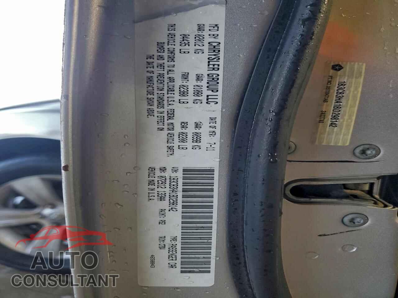 DODGE CALIBER 2011 - 1B3CB3HA1BD298142