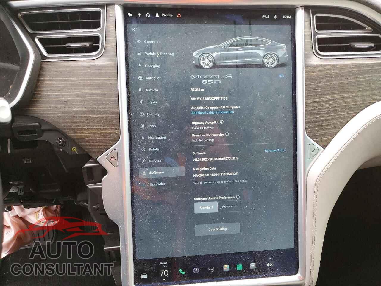 TESLA MODEL S 2015 - 5YJSA1E2XFF118153