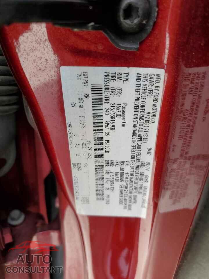 FORD FOCUS 2014 - 1FADP3K21EL403610