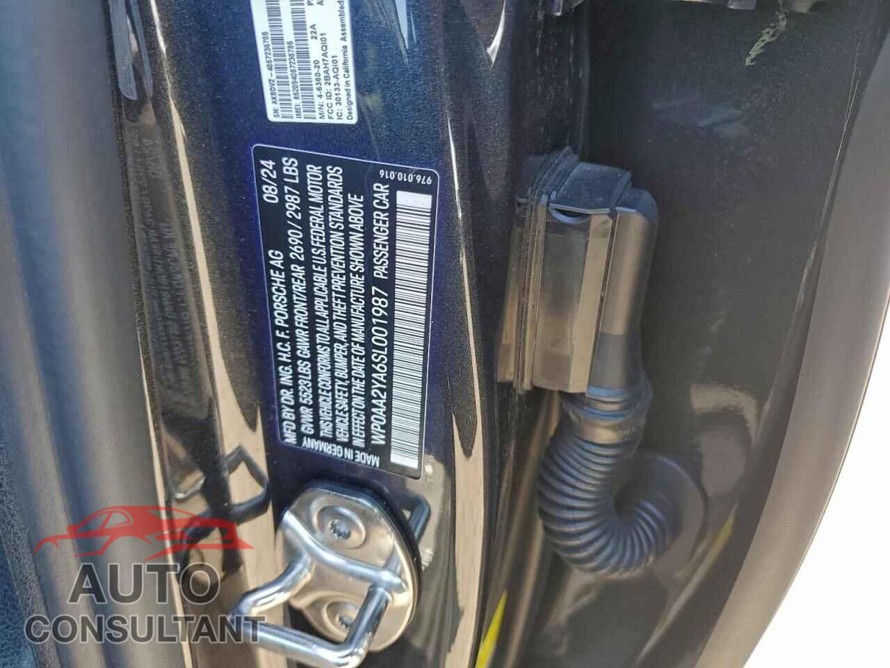 PORSCHE PANAMERA 2025 - WP0AA2YA6SL001987
