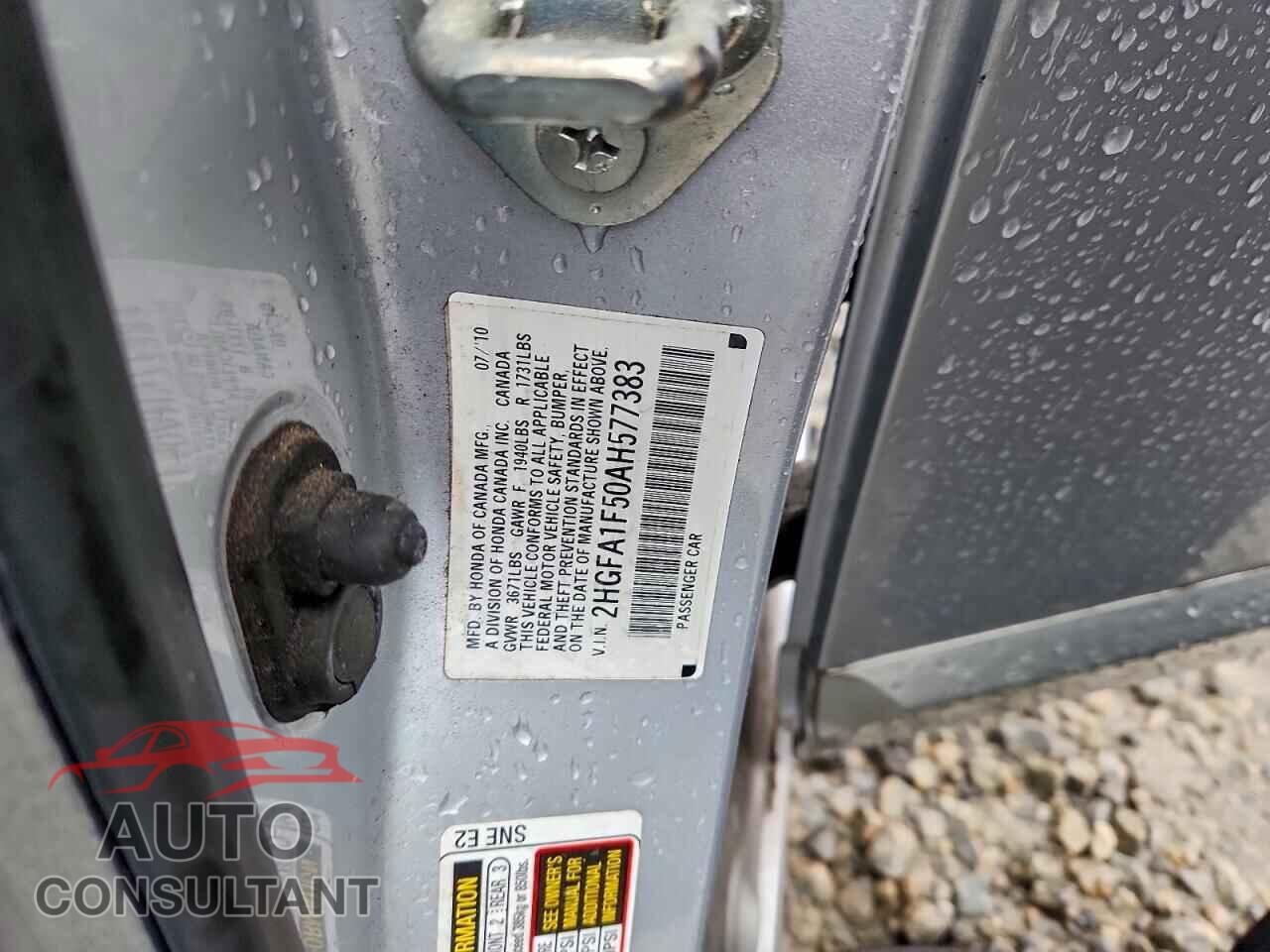HONDA CIVIC 2010 - 2HGFA1F50AH577383