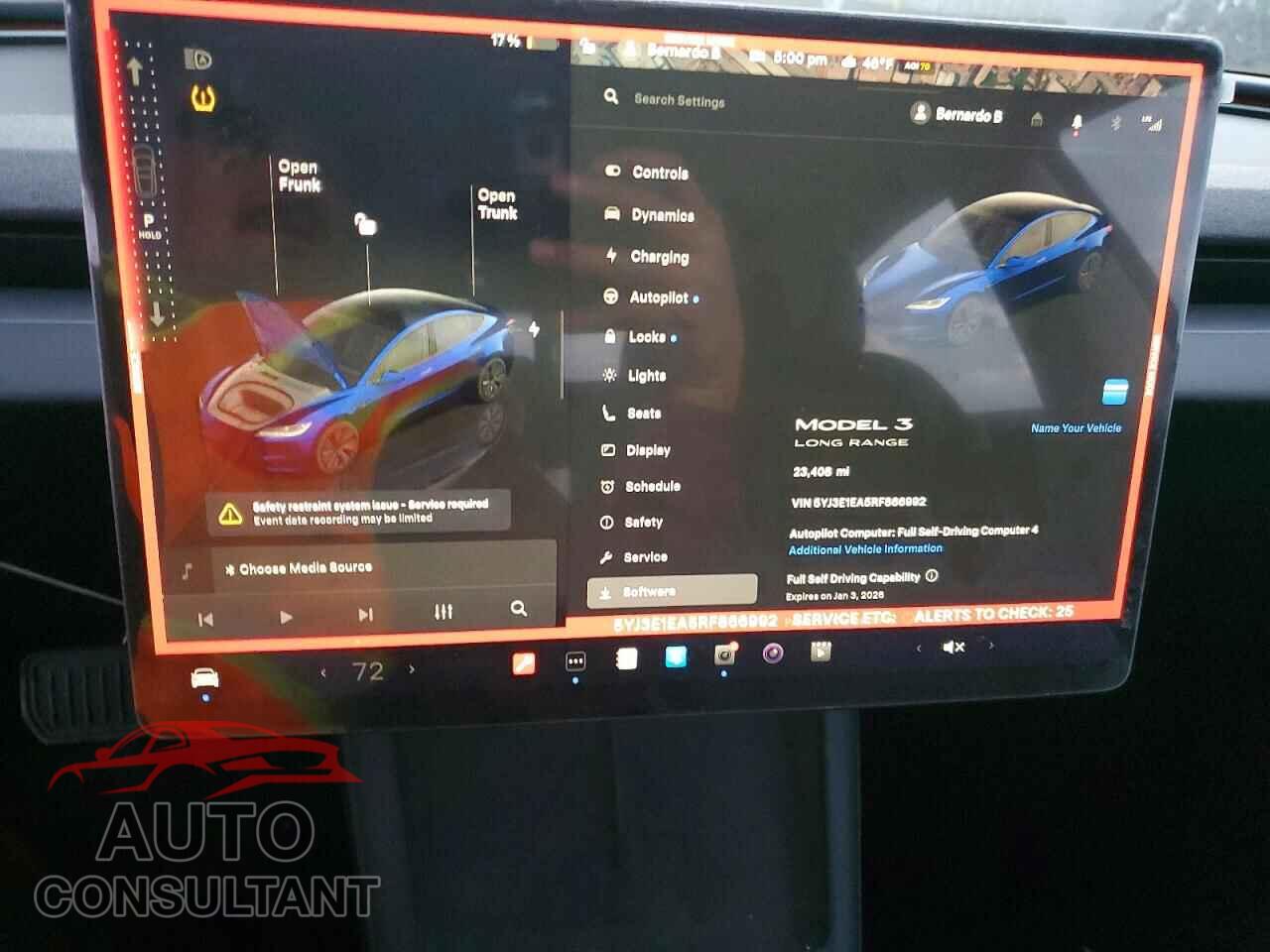 TESLA MODEL 3 2024 - 5YJ3E1EA5RF866992