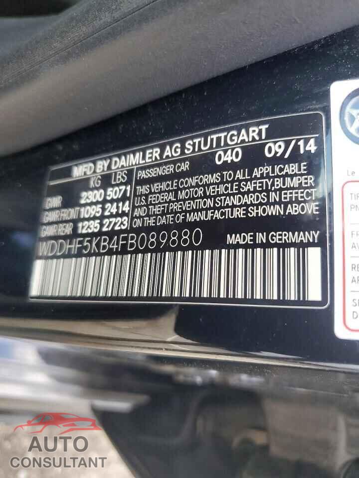 MERCEDES-BENZ E-CLASS 2015 - WDDHF5KB4FB089880