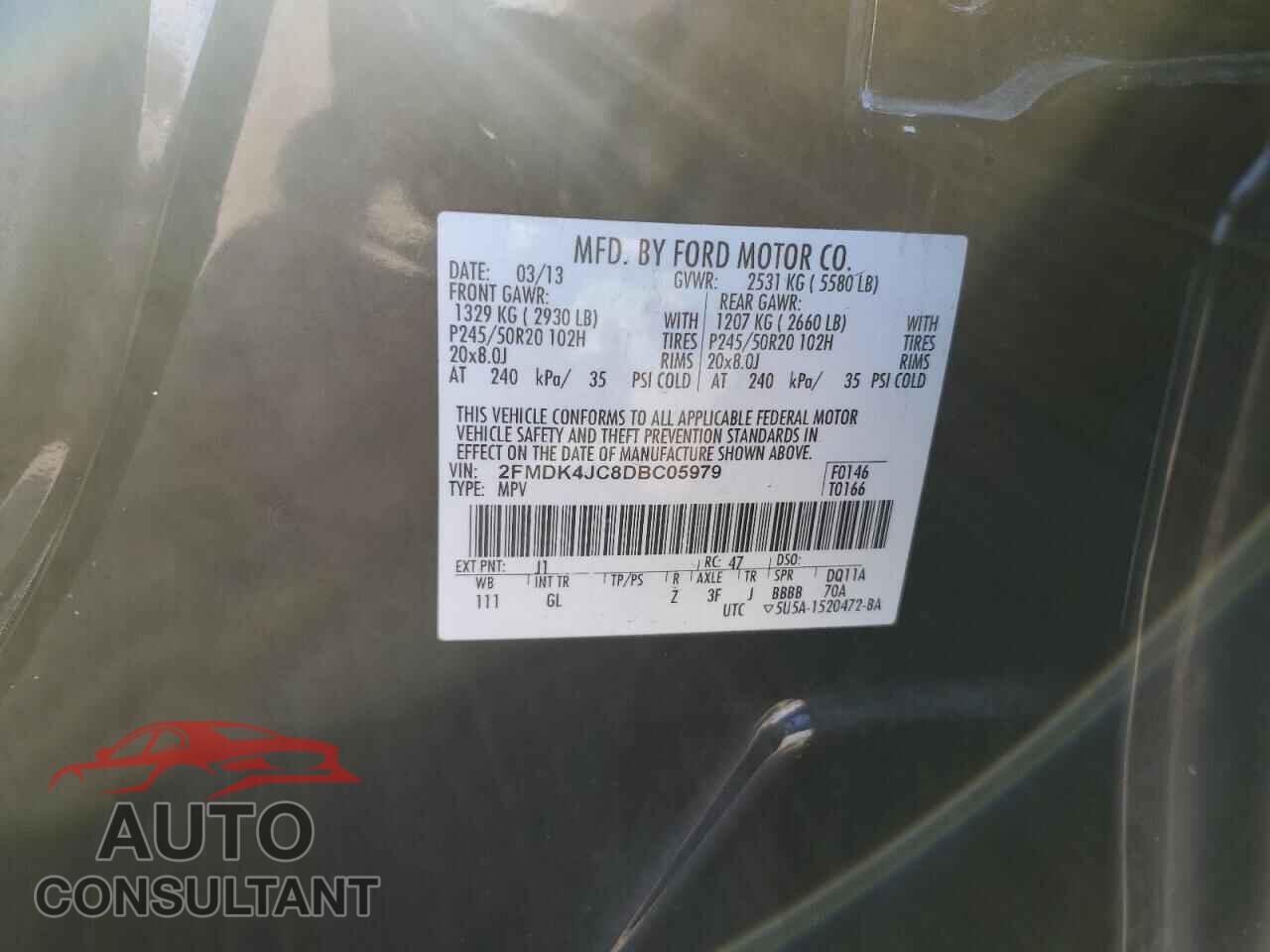 FORD EDGE 2013 - 2FMDK4JC8DBC05979