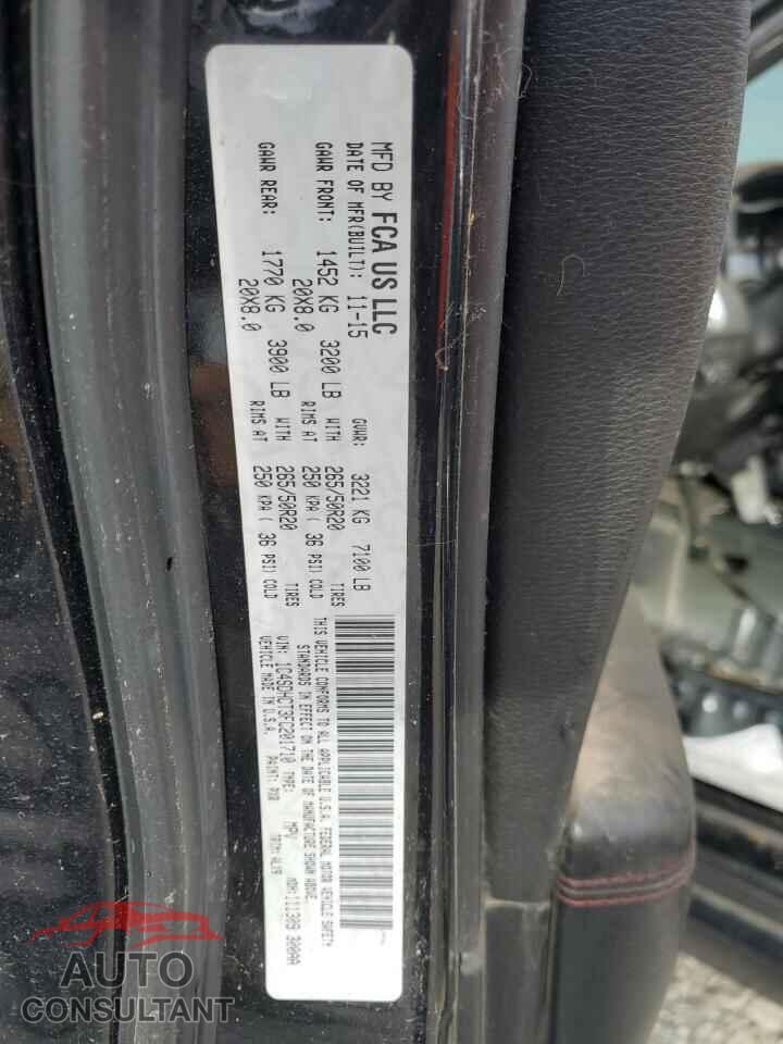 DODGE DURANGO 2015 - 1C4SDHCT3FC201710